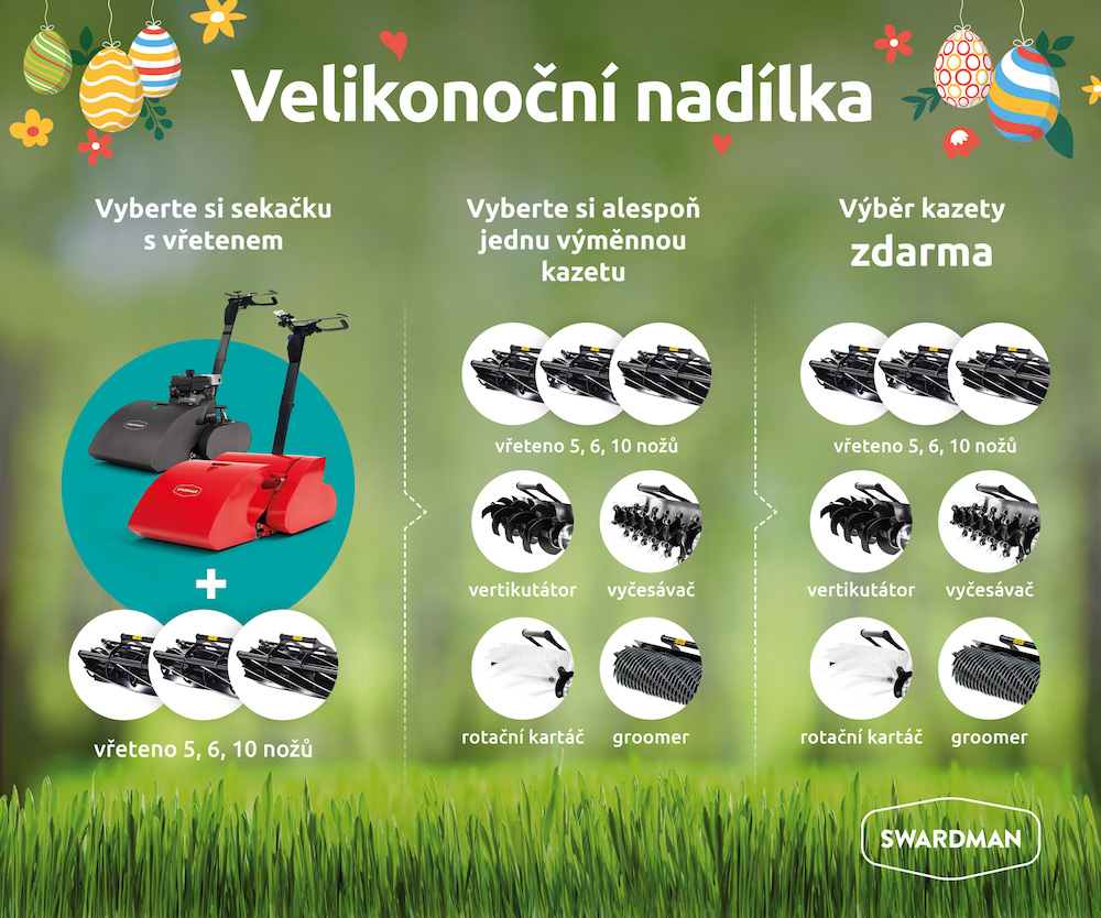 Velikonoční akce - výměnná kazeta k vřetenové sekačce Swardman zdarma