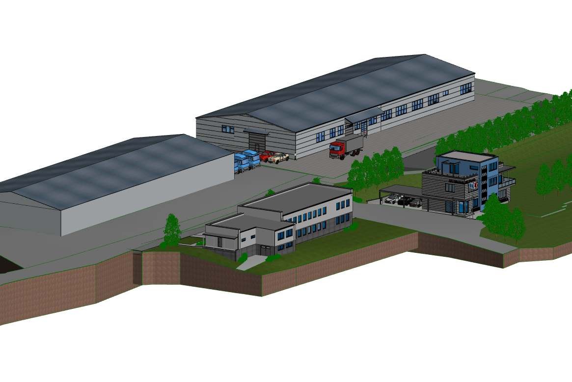 3D-Modell der neuen Swardman-Produktionsanlage
