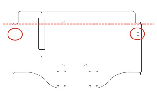 Location of the broom holder on a mower