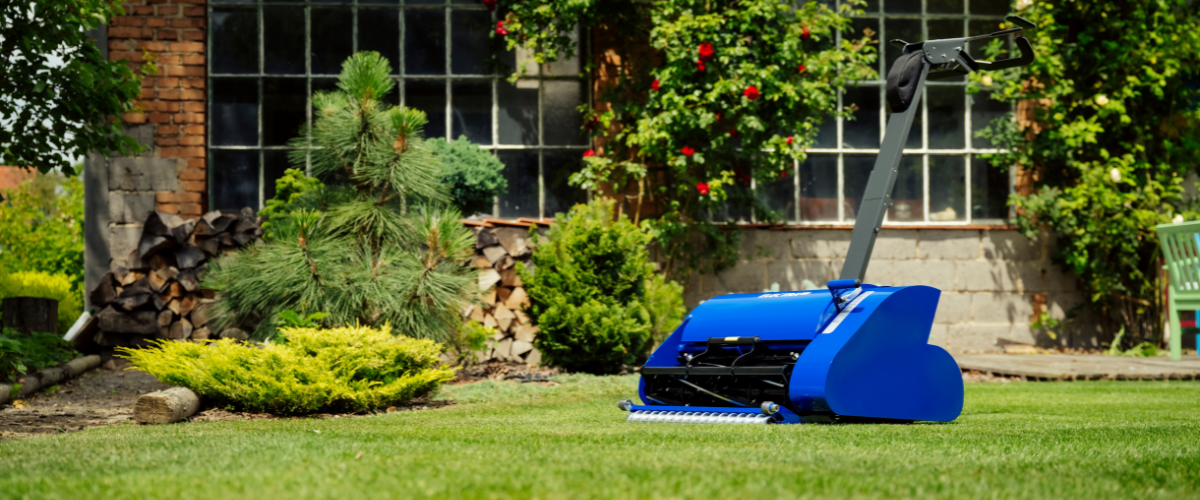 Swardman Electra 2.0 on a lawn